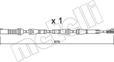 METELLI SU.278 сигнализатор, износ тормозных колодок на 3 (F30, F35, F80)