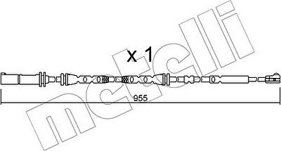 METELLI SU.280 сигнализатор, износ тормозных колодок на X3 (F25)