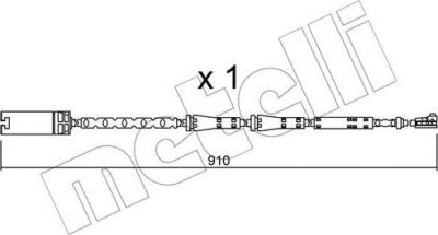 METELLI SU.282 сигнализатор, износ тормозных колодок на MINI MINI COUNTRYMAN (R60)