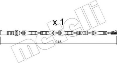 METELLI SU.287 сигнализатор, износ тормозных колодок на 5 (F10, F18)