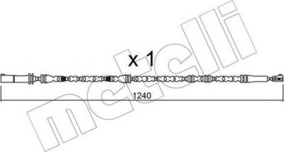 METELLI SU.288 сигнализатор, износ тормозных колодок на X3 (F25)