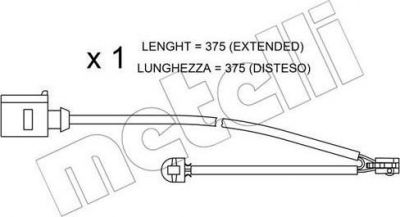 METELLI SU.294 сигнализатор, износ тормозных колодок на PORSCHE CAYENNE (92A)