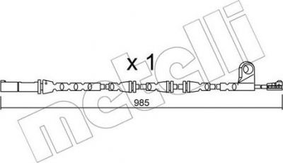 METELLI SU.309 сигнализатор, износ тормозных колодок на X5 (E70)