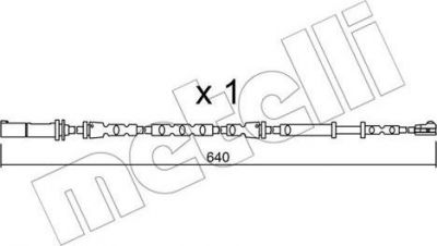 METELLI SU.312 сигнализатор, износ тормозных колодок на 2 Active Tourer (F45)