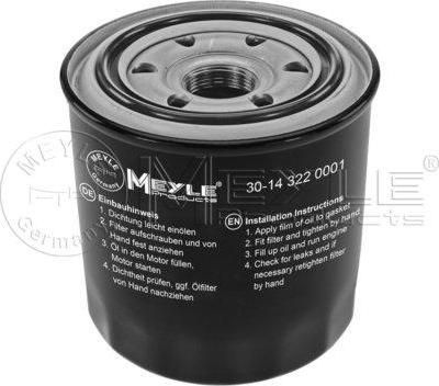 Meyle 30-14 322 0001 масляный фильтр на TOYOTA COROLLA Wagon (__E11_)