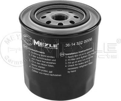 Meyle 36-14 322 0006 масляный фильтр на NISSAN BLUEBIRD Hatchback (T72, T12)