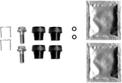 MINTEX MBA1354A комплект принадлежностей, тормозной суппорт на OPEL ASTRA G седан (F69_)