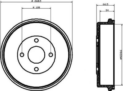 MINTEX MBD021 тормозной барабан на FORD MONDEO I (GBP)