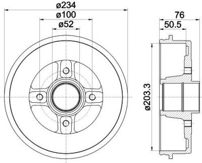 MINTEX MBD044 тормозной барабан на RENAULT CLIO II (BB0/1/2_, CB0/1/2_)