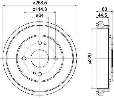 MINTEX MBD122 тормозной барабан на HONDA ACCORD IV (CB)