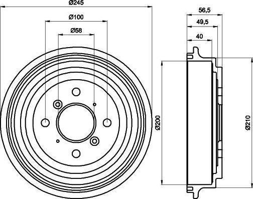 MINTEX MBD206 тормозной барабан на SUZUKI BALENO универсал (EG)