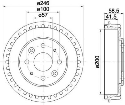 MINTEX MBD239 тормозной барабан на KIA SHUMA II (FB)