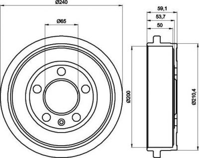 MINTEX MBD247 тормозной барабан на SKODA FABIA