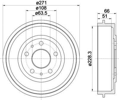 MINTEX MBD262 тормозной барабан на FORD FOCUS II седан (DA_)