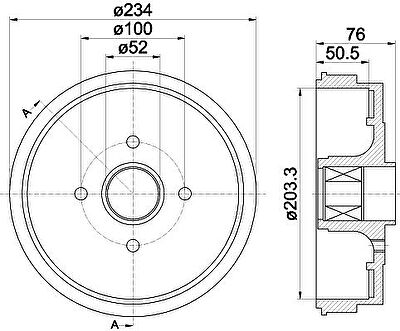 MINTEX MBD293 тормозной барабан на RENAULT CLIO II (BB0/1/2_, CB0/1/2_)