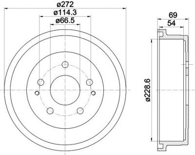 MINTEX MBD322 тормозной барабан на DAIHATSU TERIOS (J2_)