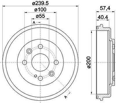MINTEX MBD359 тормозной барабан на MAZDA 2 (DE)