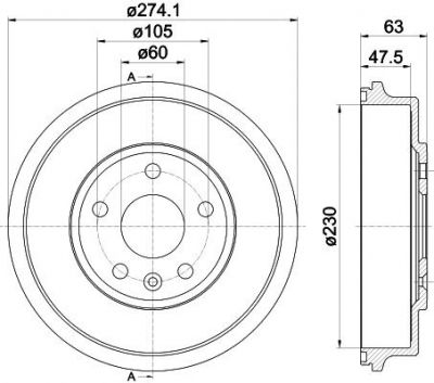 MINTEX MBD370 тормозной барабан на CHEVROLET AVEO седан (T300)