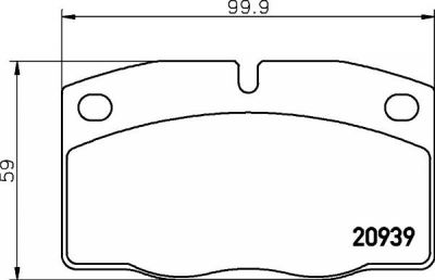 MINTEX MDB1141 Колодки торм.пер. Opel Omega A, Vectra A