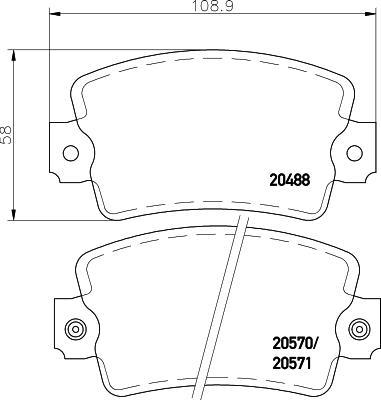 MINTEX MDB1143 Комплект тормозных колодок, диско
