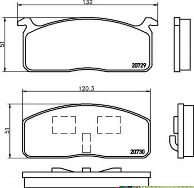 MINTEX MDB1144 комплект тормозных колодок, дисковый тормоз на TOYOTA HIACE III c бортовой платформой/ходовая часть (YH8_, LH8_)