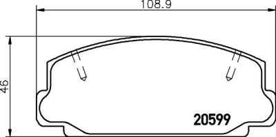 MINTEX MDB1149 комплект тормозных колодок, дисковый тормоз на TOYOTA CELICA купе (RA4_, TA4_)