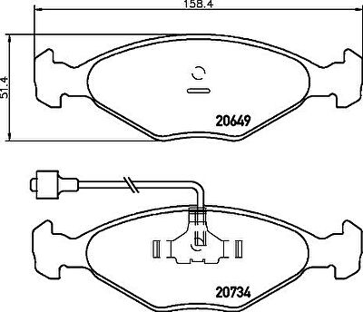MINTEX MDB1170 комплект тормозных колодок, дисковый тормоз на TALBOT 1307-1510