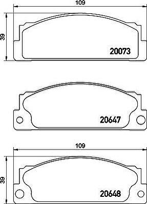 MINTEX MDB1203 комплект тормозных колодок, дисковый тормоз на FIAT 131 Familiare/Panorama (131_)