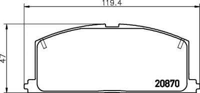 MINTEX MDB1251 комплект тормозных колодок, дисковый тормоз на TOYOTA COROLLA Liftback (_E8_)