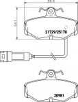 MINTEX MDB1286 комплект тормозных колодок, дисковый тормоз на FORD SCORPIO I (GAE, GGE)