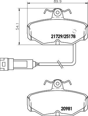 MINTEX MDB1286 комплект тормозных колодок, дисковый тормоз на FORD SCORPIO I (GAE, GGE)