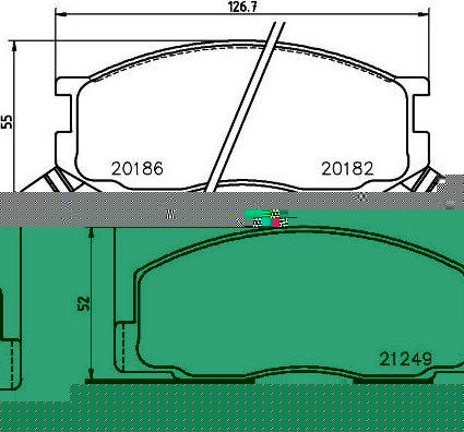 MINTEX MDB1297 комплект тормозных колодок, дисковый тормоз на TOYOTA TOWN ACE автобус