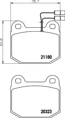 MINTEX MDB1301 комплект тормозных колодок, дисковый тормоз на ALFA ROMEO 75 (162B)