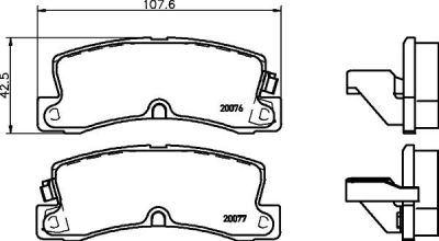 MINTEX MDB1326 Колодки торм.зад. Toyota Camry, Corolla