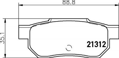 MINTEX MDB1360 Колодки торм.зад. Honda Accord III, Honda Civic III