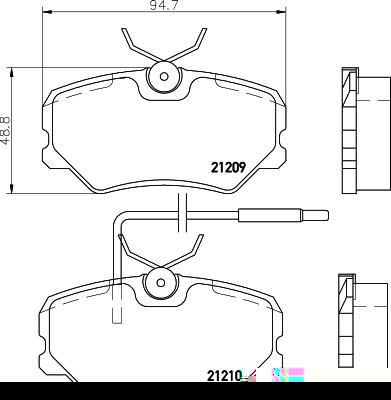 MINTEX MDB1376 комплект тормозных колодок, дисковый тормоз на PEUGEOT 405 I Break (15E)