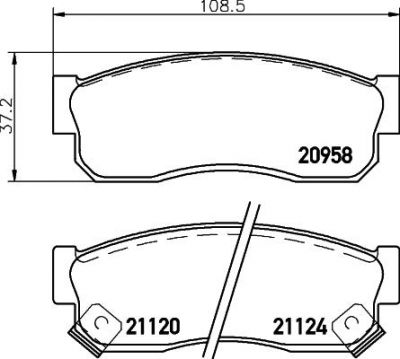 MINTEX MDB1381 комплект тормозных колодок, дисковый тормоз на NISSAN SUNNY II (N13)