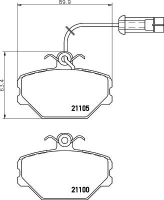 MINTEX MDB1384 Комплект тормозных колодок, диско