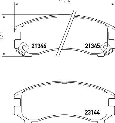 MINTEX MDB1408 комплект тормозных колодок, дисковый тормоз на SUZUKI SWIFT II седан (AH, AJ)