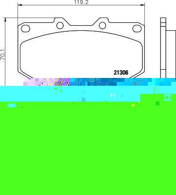 MINTEX MDB1416 комплект тормозных колодок, дисковый тормоз на NISSAN 300 ZX (Z32)