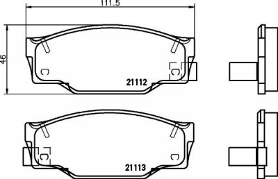 MINTEX MDB1420 комплект тормозных колодок, дисковый тормоз на ISUZU GEMINI седан (JT)