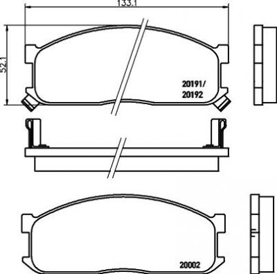 MINTEX MDB1439 комплект тормозных колодок, дисковый тормоз на MAZDA E-SERIE фургон (SR2)