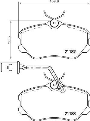 MINTEX MDB1484 комплект тормозных колодок, дисковый тормоз на ALFA ROMEO 164 (164)