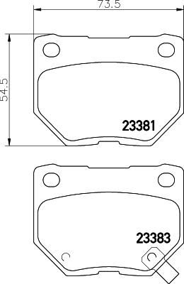 MINTEX MDB1494 комплект тормозных колодок, дисковый тормоз на NISSAN 300 ZX (Z32)
