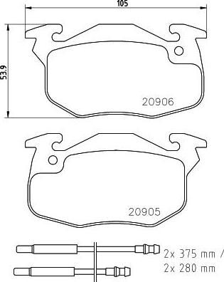MINTEX MDB1519 Комплект тормозных колодок, диско