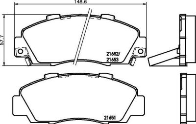 MINTEX MDB1543 комплект тормозных колодок, дисковый тормоз на ROVER 600 (RH)