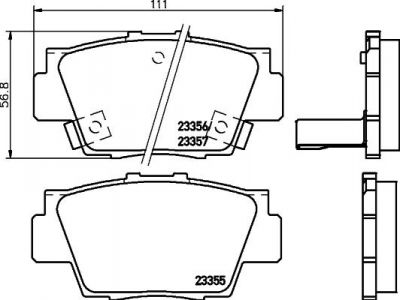 MINTEX MDB1544 комплект тормозных колодок, дисковый тормоз на HONDA NSX купе (NA)