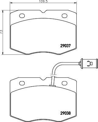 MINTEX MDB1561 Комплект тормозных колодок, диско