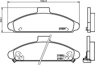 MINTEX MDB1562 комплект тормозных колодок, дисковый тормоз на HYUNDAI S COUPE (SLC)