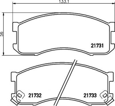 MINTEX MDB1582 комплект тормозных колодок, дисковый тормоз на MAZDA 626 III Station Wagon (GV)